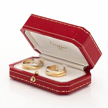 Cartier, örhängen, "Trinity", 18K guld.