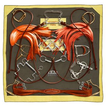 828. HERMÈS, a silk scarfs, " Projets carrés".