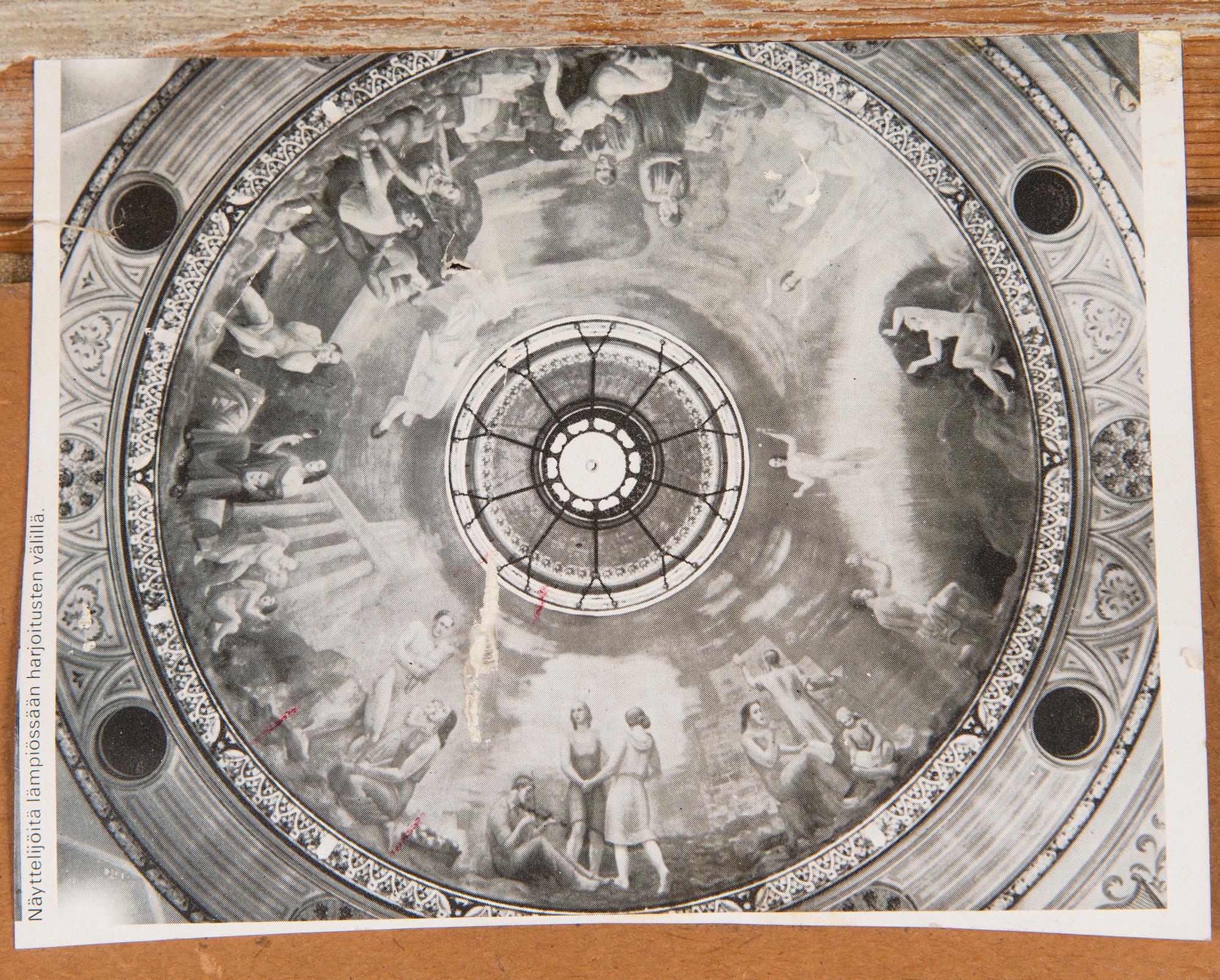 Yrjö Ollila, Sketch for the ceiling painting planned for the Finnish National Theatre.