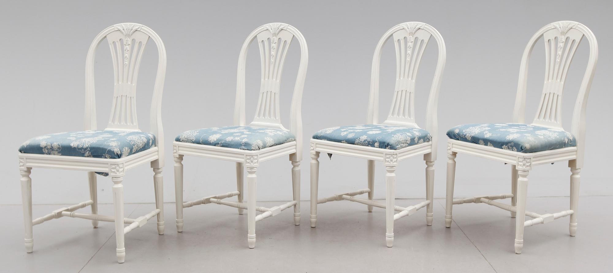 MATGRUPP, 5 delar, gustaviansk stil, 1900-talets andra hälft.