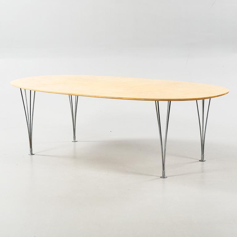 Dining table named "Superellips", designed by Piet Hein and Bruno Mathsson for Bruno Mathsson International.