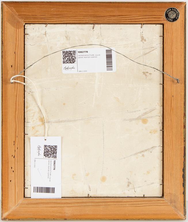 UNKNOWN ARTIST, oil on board, indistinct signare.