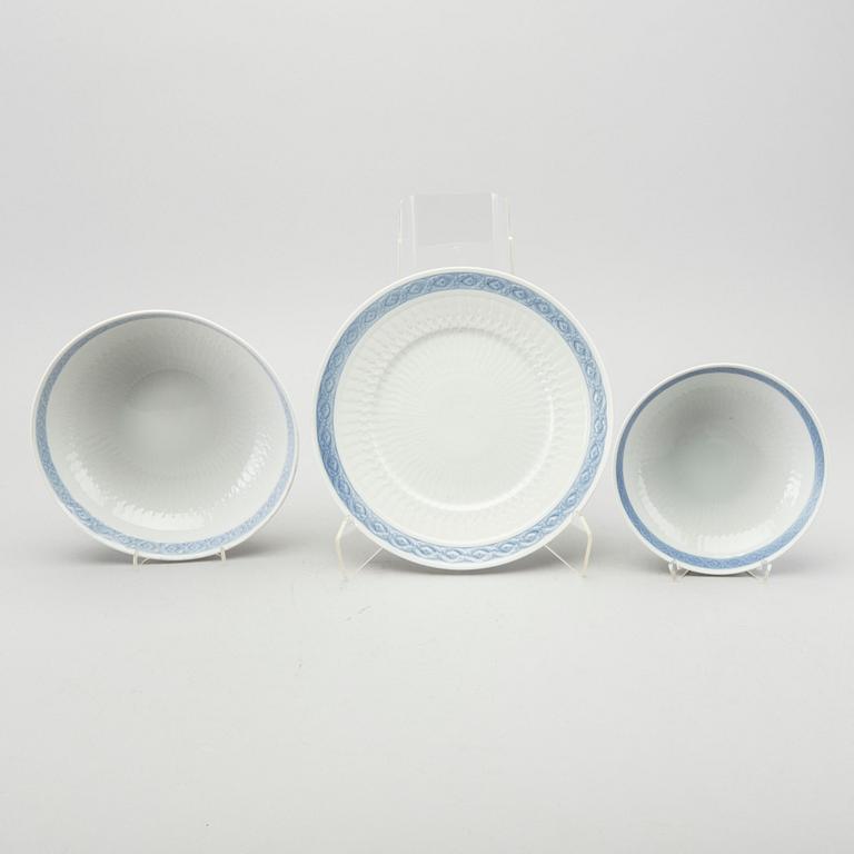 A 47 parts "Blue Vifte" Royal Copenhagen porcelain dinner service.