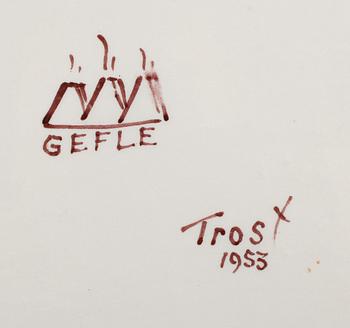 BRICKA, flintgods, Eugene Trost, Gefle, 1953.