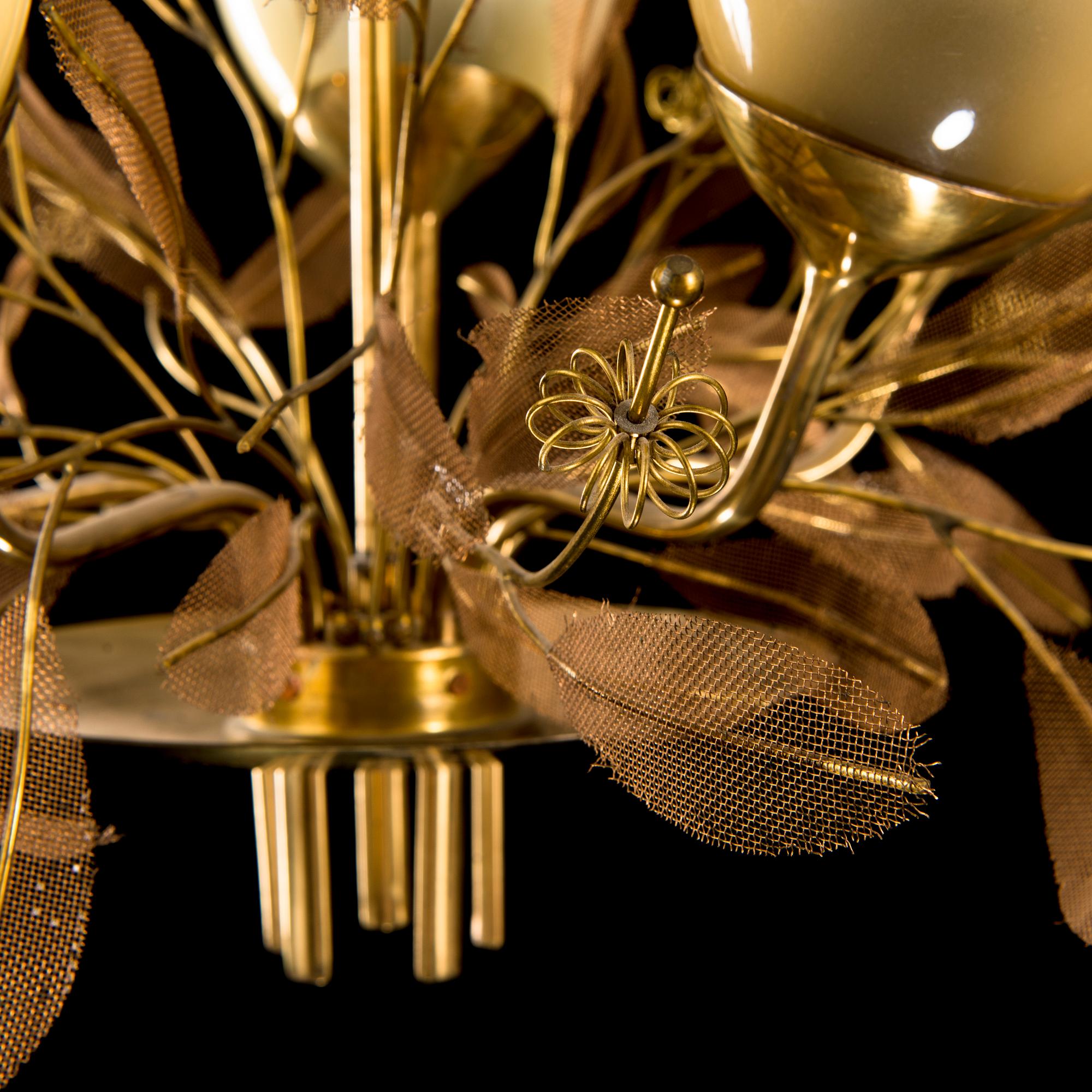 A mid-20th century pendant lamp model 9029/5 for Taito Oy, Finland.