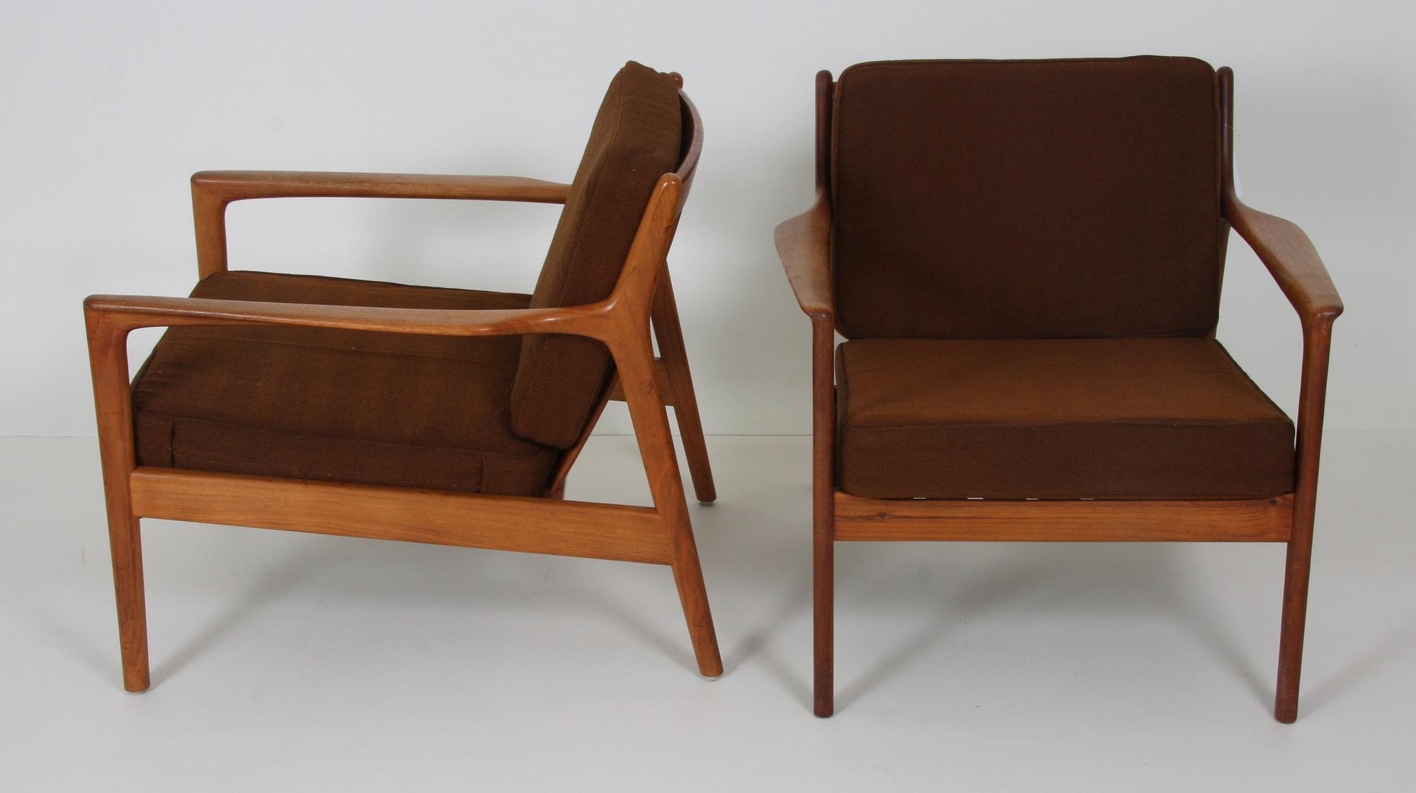 FÅTÖLJER, ett par, "Aveny", märkta DUX/fagas, Denmark, 1960-tal.