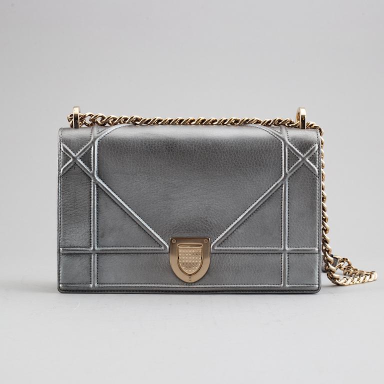 Christian Dior, a 'Diorama' metallic leather handbag.