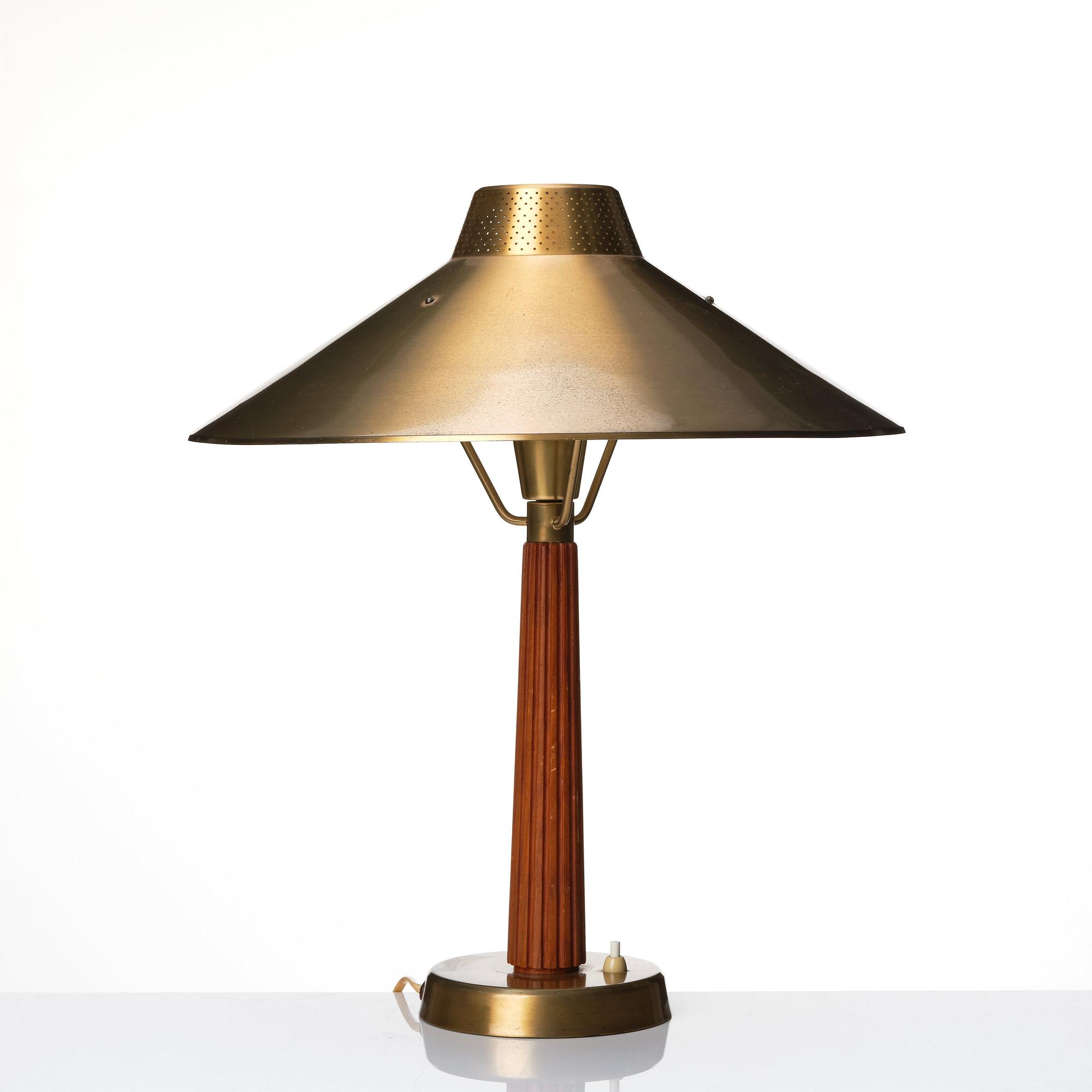 Hans Bergström, two table lamps, model "716", ateljé Lyktan, Sweden 1940-50s.