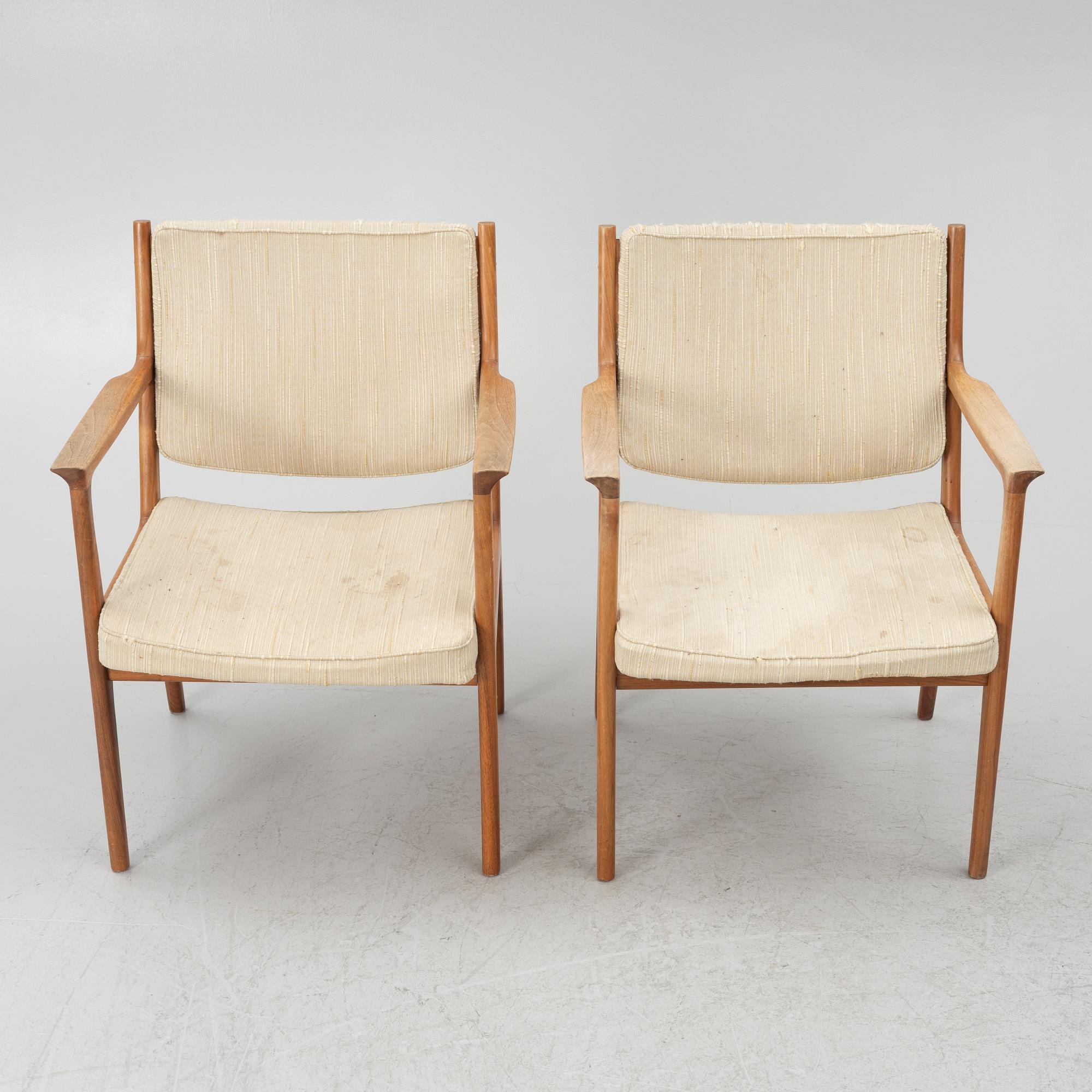 Karl Erik Ekselius, a pair of armchairs, second half of the 20th century.