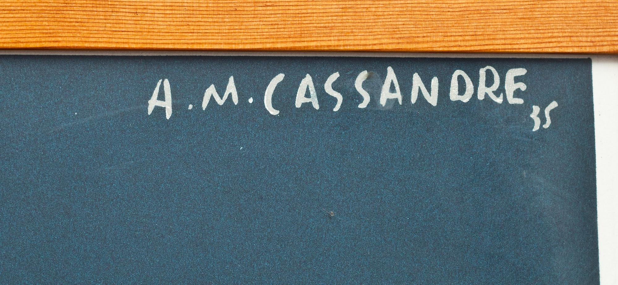 ADOLPHE MOURON CASSANDRE, efter, färglitografisk affisch. Signerad och daterad 35 i trycket.