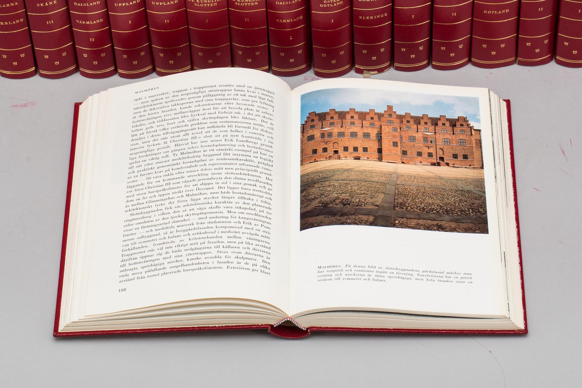 BÖCKER, 18 st, "Svenska slott och herresäten", 1960/70-tal.