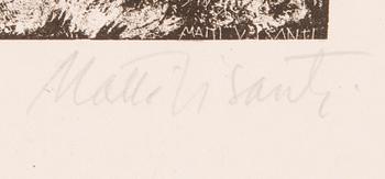 MATTI VISANTI, litografier, 3 st, signerade och i plåten daterade 1940.