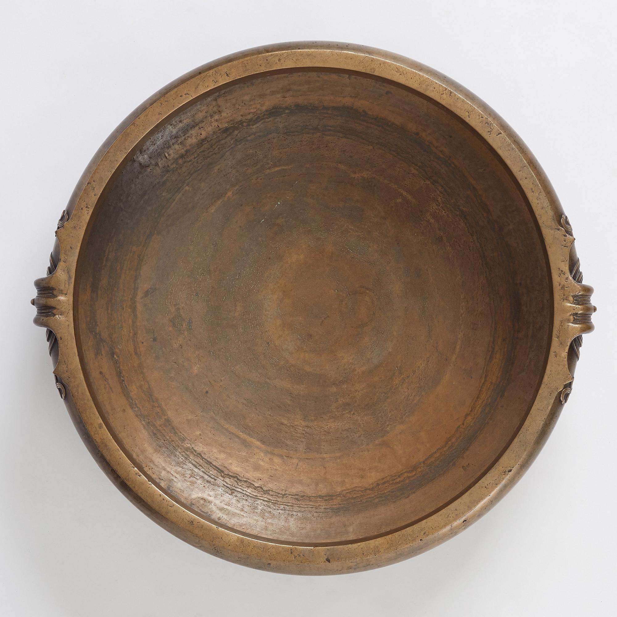 A large bronze Vessel/Urli, India, 19th century.