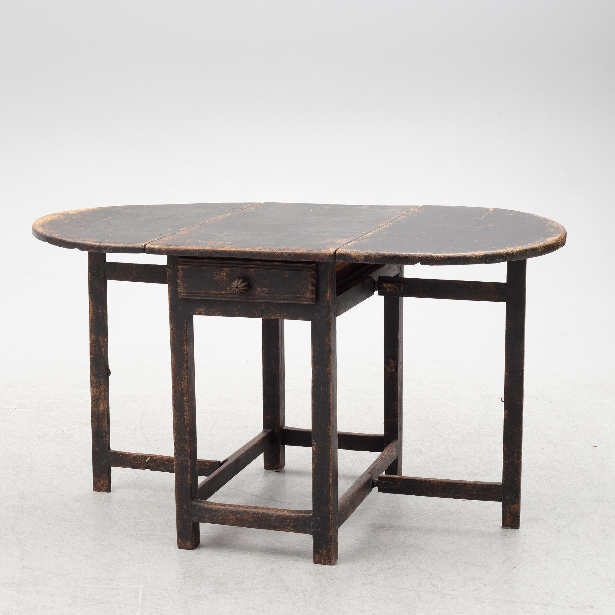 A Swedish wooden table, 19th century.