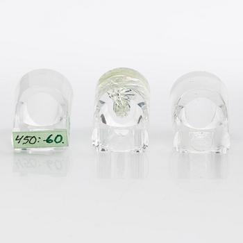 Siv Lagerström, tre ringar akrylplast, 1970-tal.