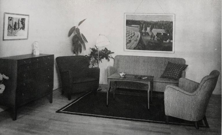 BIRTE IVERSEN, a pair of easy chairs for cabinetmaker A.J. Iversen, Denmark 1940's.