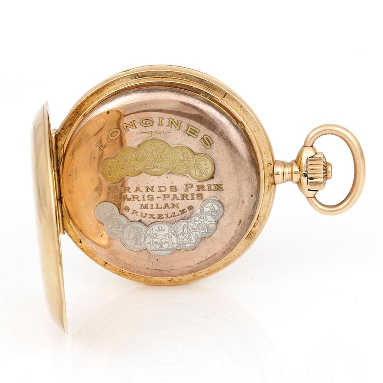 FICKUR, 18K guld, Longines, vikt ca 98g.