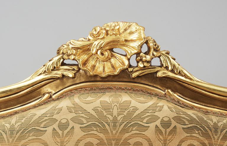 BERGÈRER, ett par, rokokostil, 1900-tal.