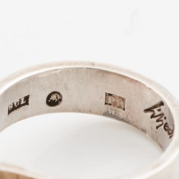 Tre ringar, silver och kvarts, Cecilia Johansson, Göteborg 1965 och Bengt Liljedahl, Stockholm 1965.