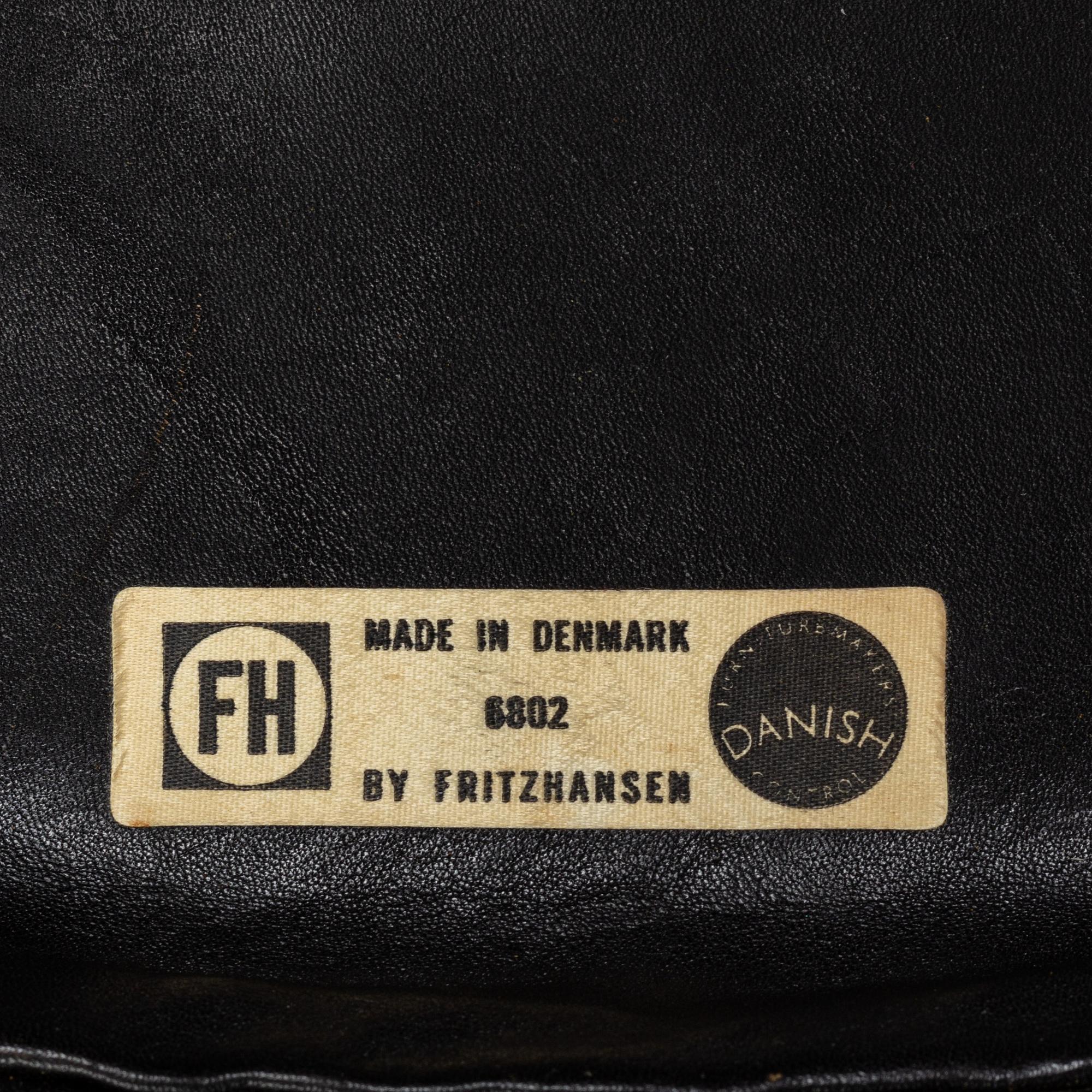 A 'Grand Prix' chair by Arne Jacobsen for Fritz Hansen, designed 1957.