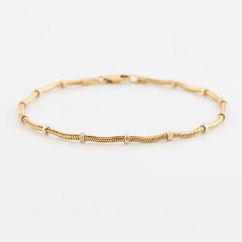 Collier och armband, 18K guld.