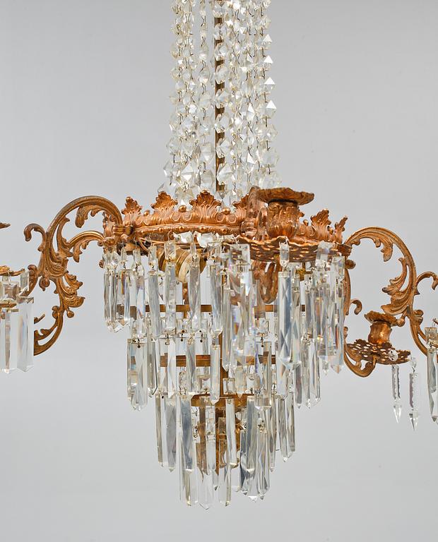 LJUSKRONA, oscariansk, 1800-talets andra hälft, höjd 96 cm.