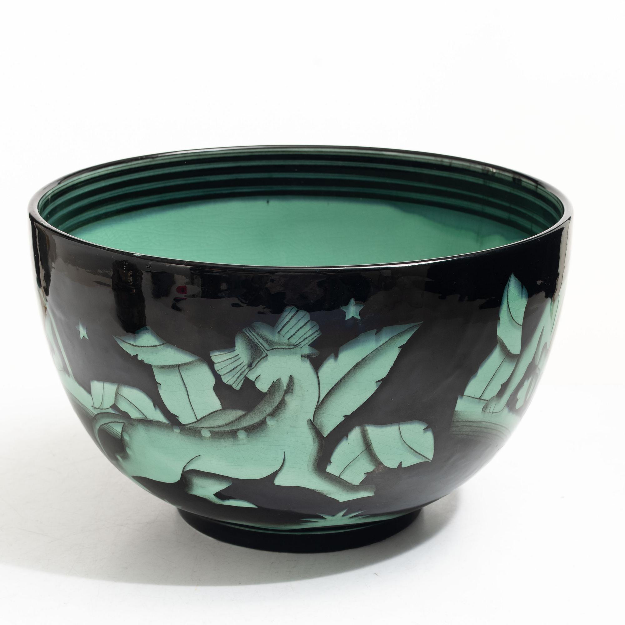 Ilse Claesson, a creamware punch bowl, Rörstrand.