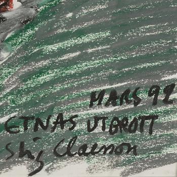 STIG CLAESSON, pastel, signed and dated mars -99.