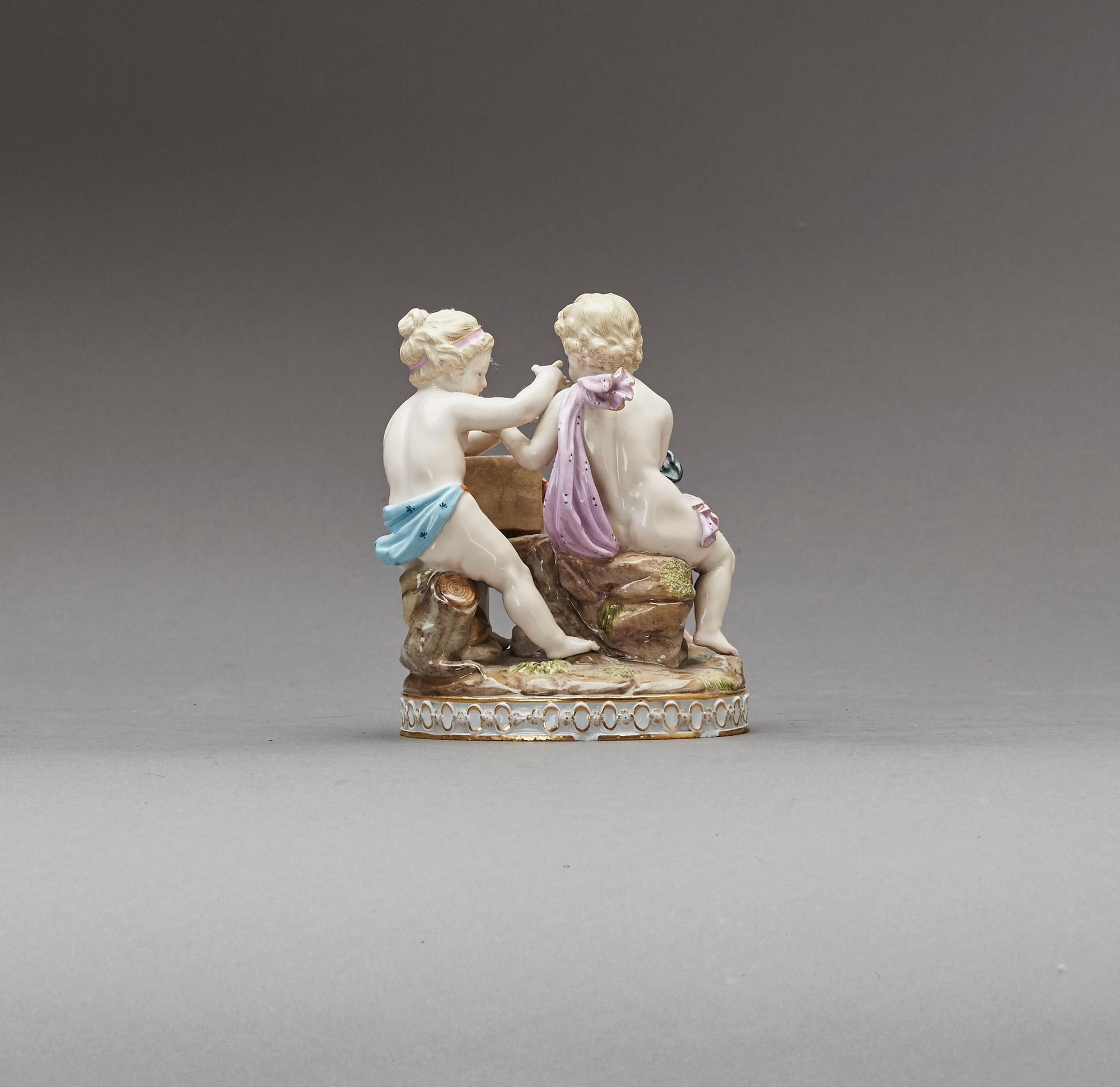 FIGURIN, Meissen, tidigt 1900-tal, porslin.