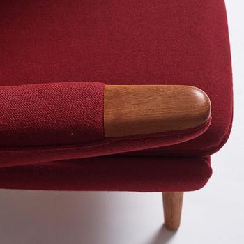 Hans J. Wegner, a Papa Bear chair and ottoman, Denmark, probably 1950s-1960s.