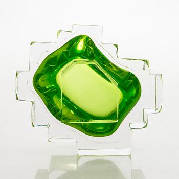 Helena Tynell, skulptur, "Castello", signerad Helena Tynell Riihimäen Lasi Oy.