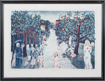 JUSSI TAIPALEENMÄKI, färglitografi, signerad och numrerad 154/190.