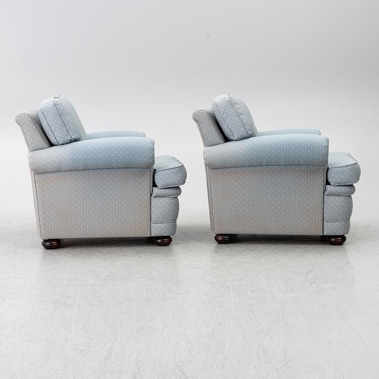 Bröderna Andersson, a pair of 'Oxford' armchairs, second half of the 20th Century.