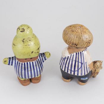 Lisa Larsson, 2 pieces, figurines, pottery, from the series "Larson kids.".