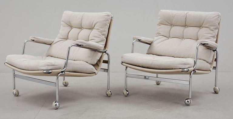 FÅTÖLJER, ett par, " Karin", Bruno Mathsson.