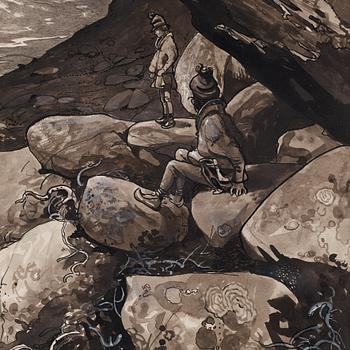 John Bauer, Samepojkar i höglänt terräng.