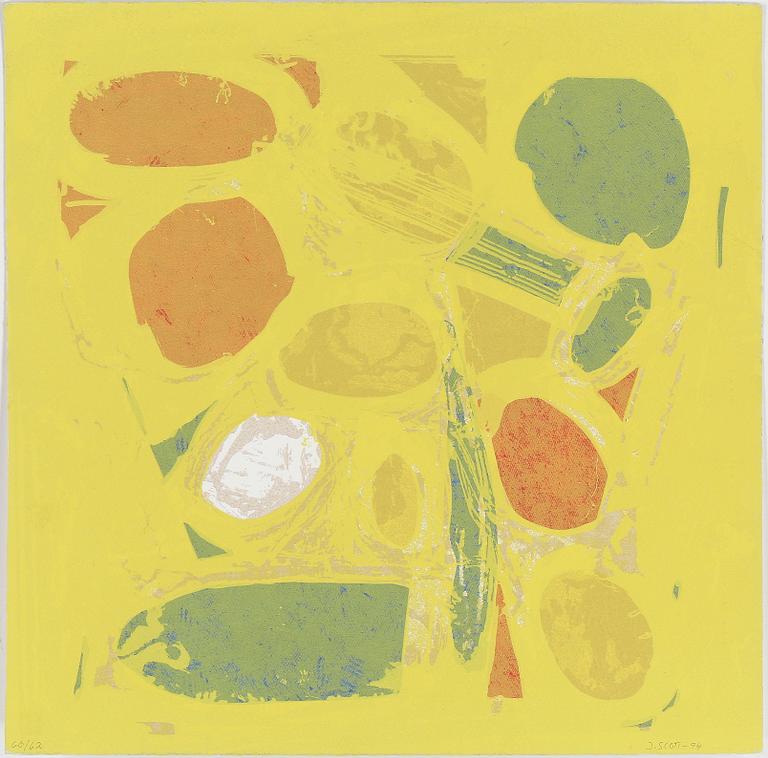 JOHAN SCOTT, färglitografi, signerad och daterad -94. Numrerad 60/62.