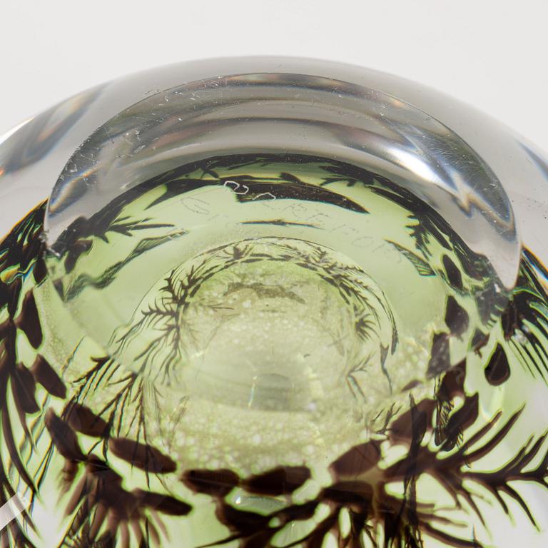 Edward Hald, a 'fish graal' glass vase, Orrefors.