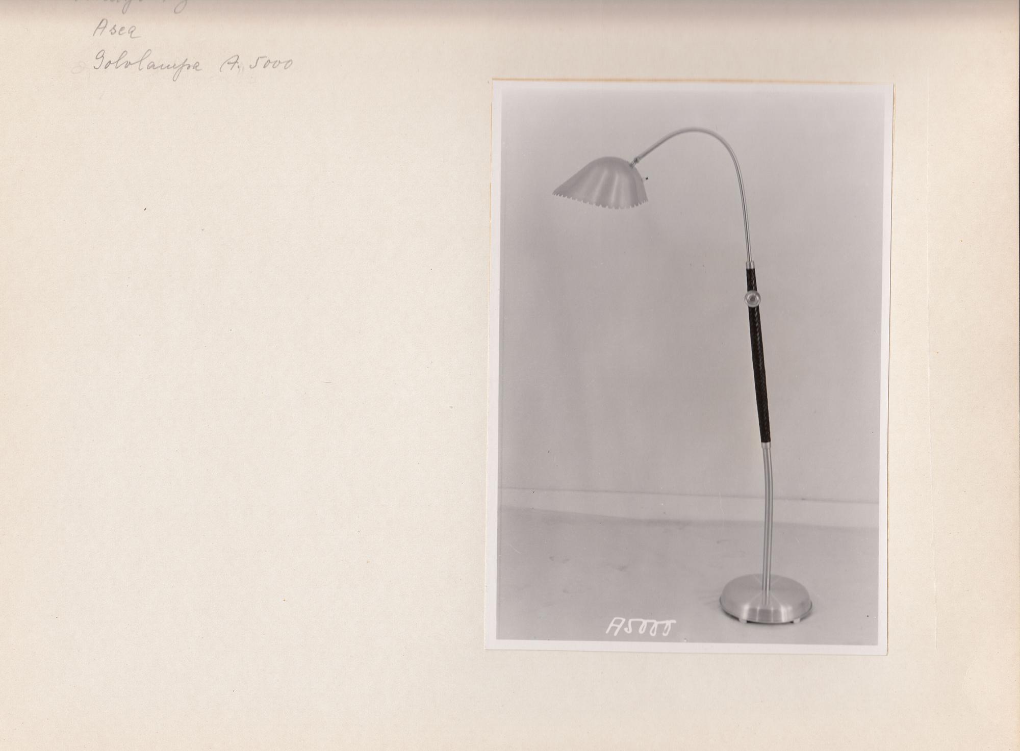 Asea, a rare Swedish Modern floor lamp model A5000, 1940s.
