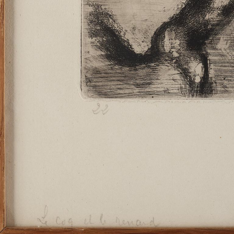 MARC CHAGALL, efter etsning,s ignerad i plåten samt med blyerts, 1927-30.