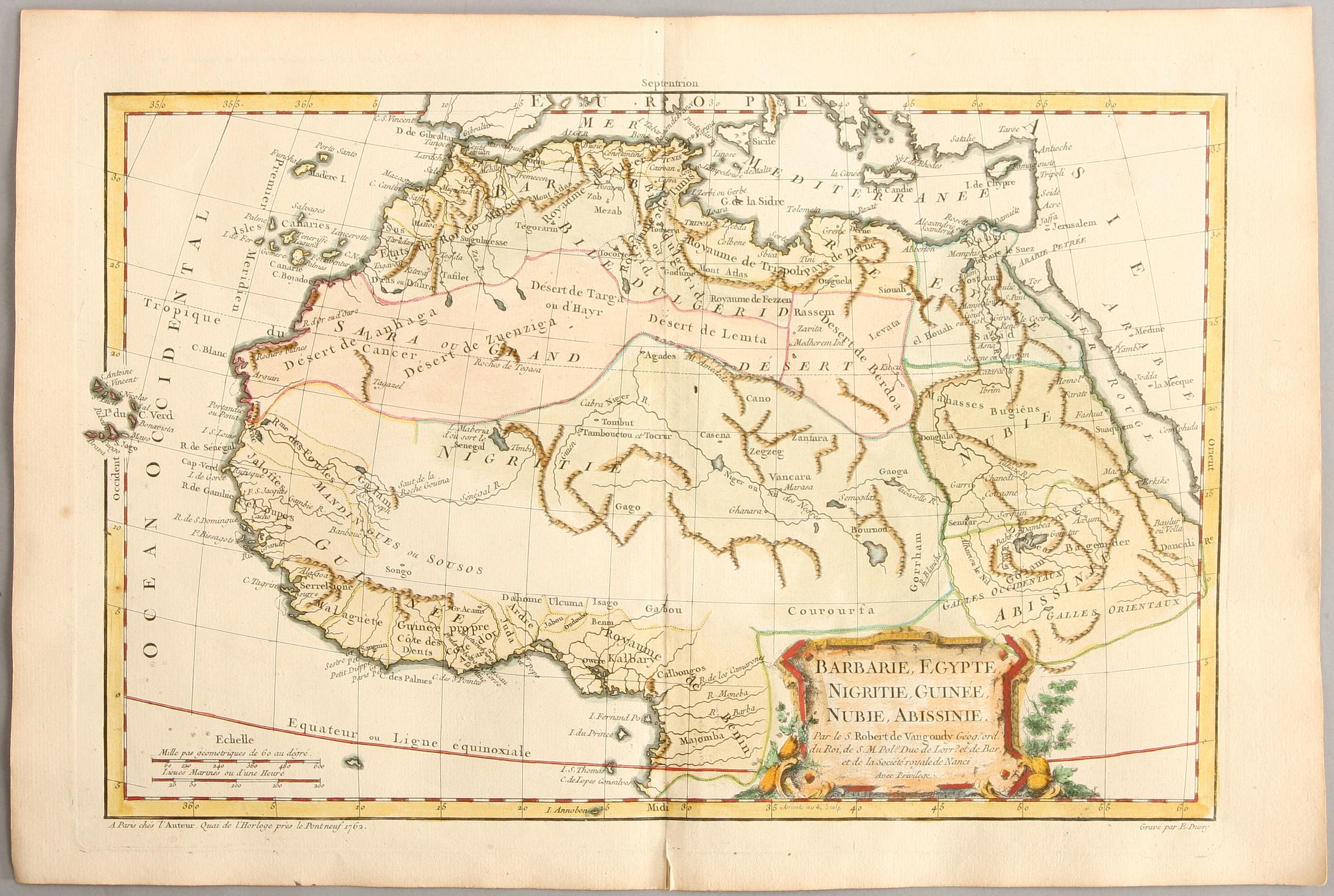 KARTA, Vaugondy 1762.