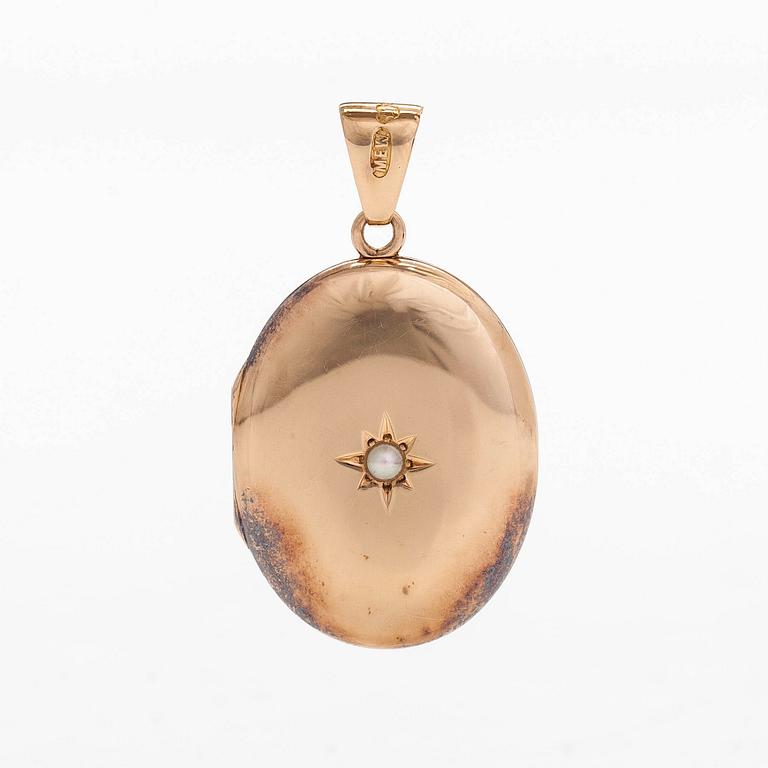 Medaljonki, 18K kultaa, Tampere 1923.