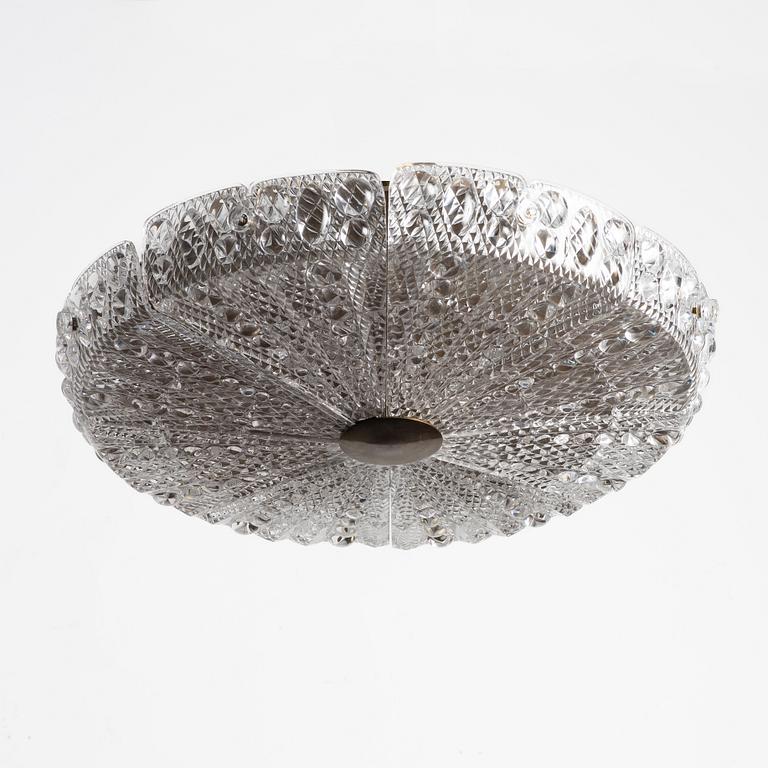 Carl Fagerlund, a ceiling lamp, Orrefors, second half of the 20th century.