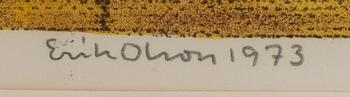 ERIK OLSON, lithograph in color, numbered 13/310 and signed 1973.