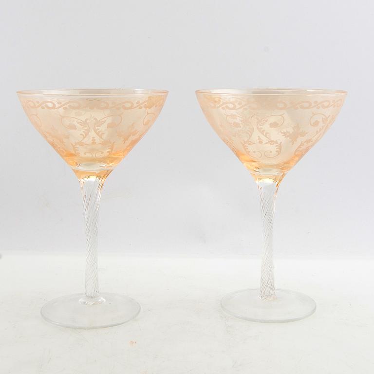 Champagneglas 6 st 1900-talets första hälft.