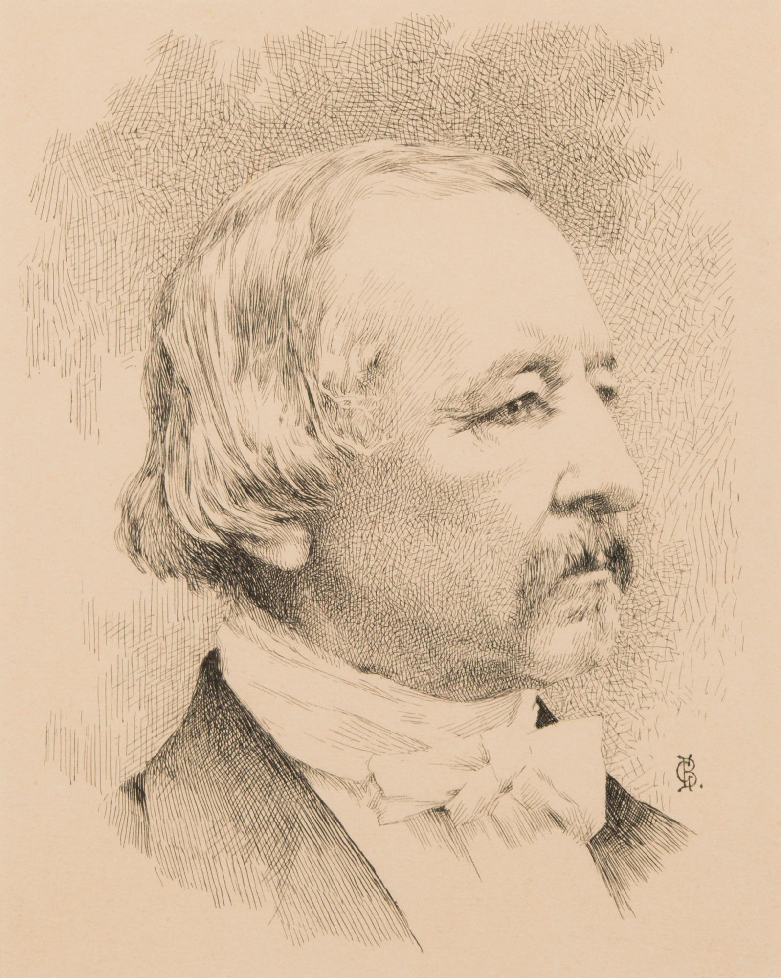 ink, signed with a monogram.