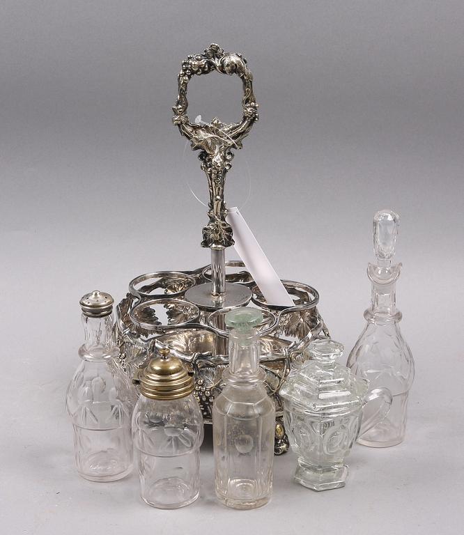 BORSUPPSATS, nysilver, nyrokoko, sent 1800-tal.