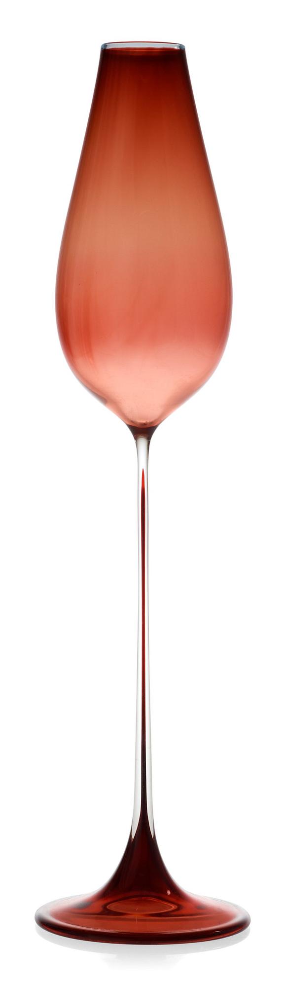 A Nils Landberg glass goblet, Orrefors.