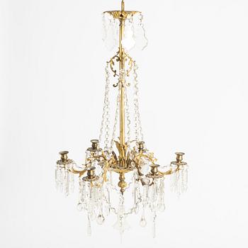 Chandelier, Oscarian, circa 1900.