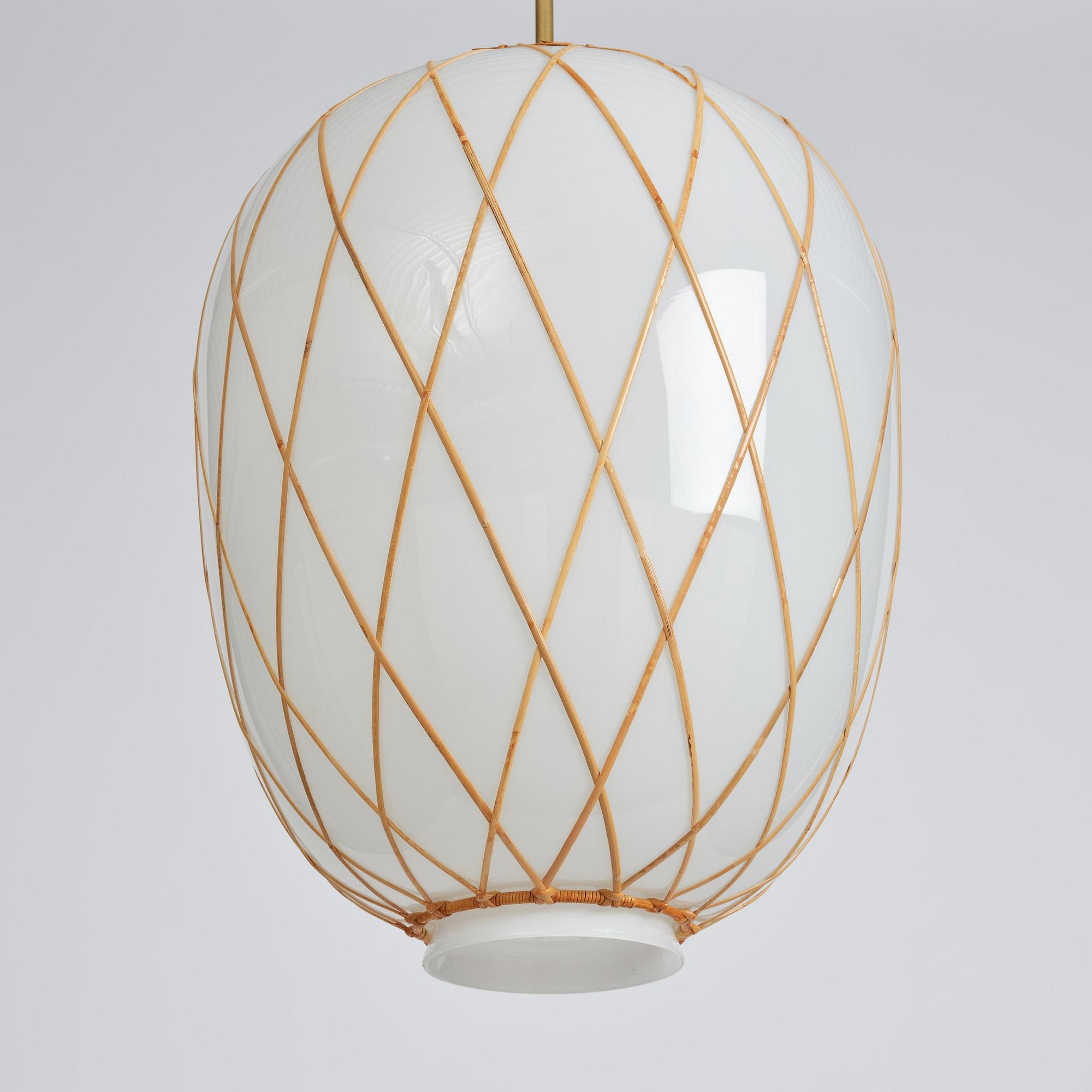 Harald Notini, taklampa, modell 11555, Arvid Böhlmarks Lampfabrik, Stockholm, 1940-tal.